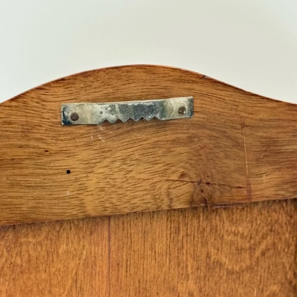 Vintage Handmade Wooden Wall Organizer with Three Slots